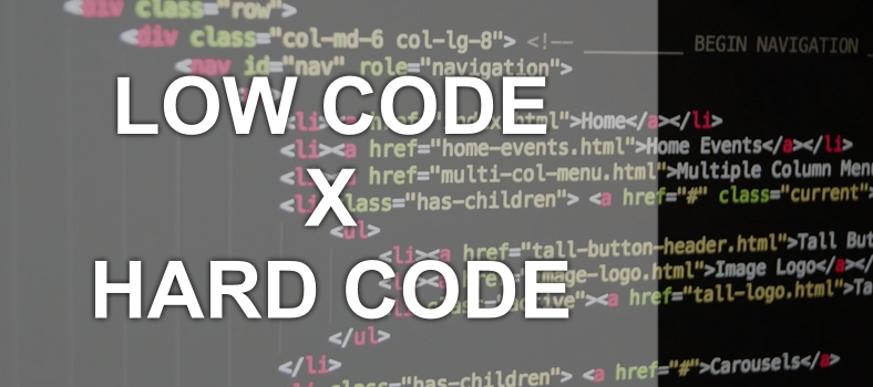 banner com app de programação ao fundo