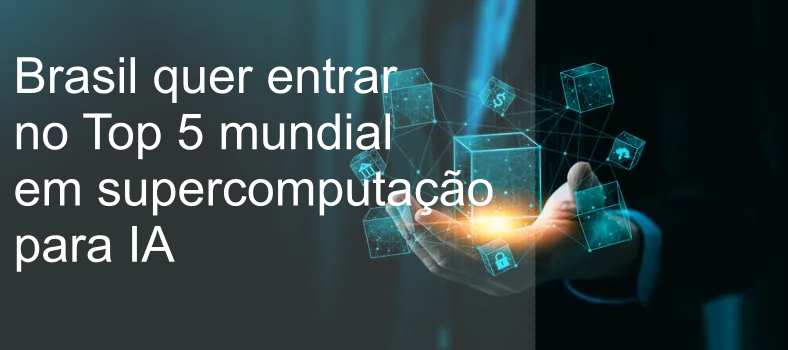 Banner pessoa segurando holograma